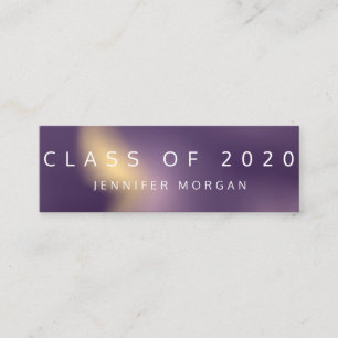Graduation Ombre Metallic Modern Name Card