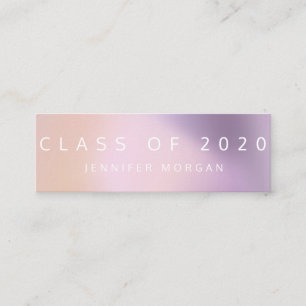 Graduation Ombre Metallic Modern Name Card
