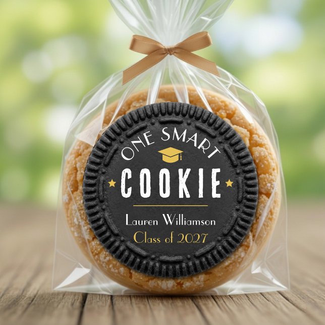 Graduation One Smart Cookie Class of Classic Round Sticker (Creator Uploaded)