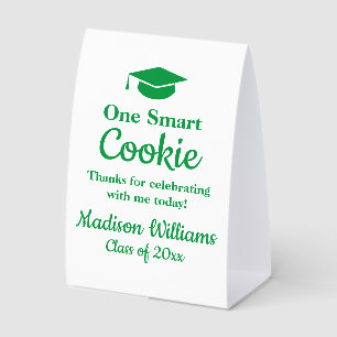 Graduation One Smart Cookie Green Grad Treat Favor