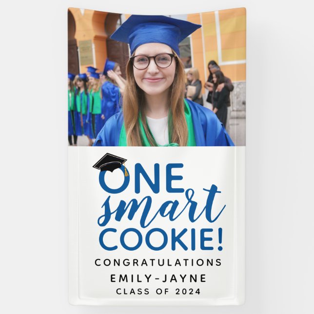 Graduation One Smart Cookie Photo Banner (Vertical)