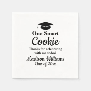 Graduation One Smart Cookie To go Grad Treat Favor Napkin