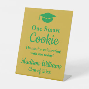 Graduation One Smart Cookie To go Grad Treat Favou Pedestal Sign