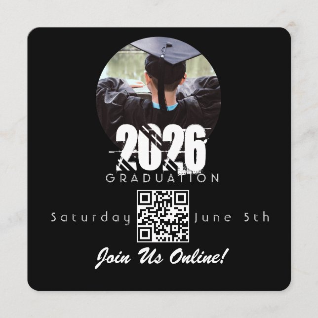Graduation Online Invitation QR Code 2026 (Front)