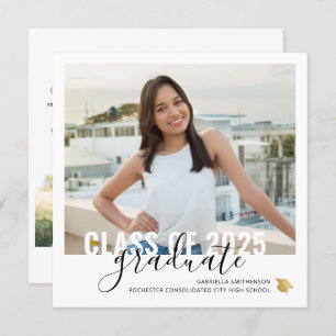 Graduation Open House Square Invitation Card