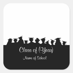 Graduation or Reunion Name Tags with Silhouettes 2