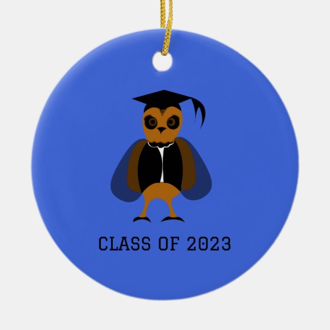 Graduation Owl Graduation  Ceramic Ornament (Front)