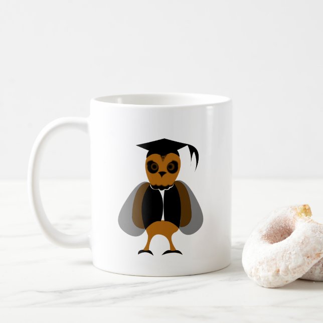 Graduation Owl Graduation  Coffee Mug (With Donut)