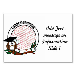 Graduation Owl With Cap & Diploma Table Number