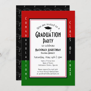 GRADUATION Pan African Graduate Party Invitation