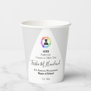 Graduation Paper Cups Light Grey and White HAMbyWG