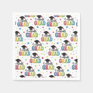 Graduation Paper Napkins, Congrats Grad Theme Napkin
