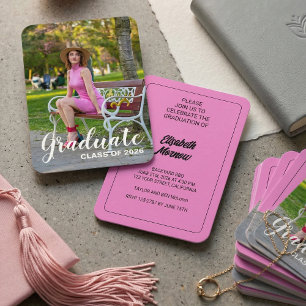 Graduation Party 2026 Photo Invitation Business Ca