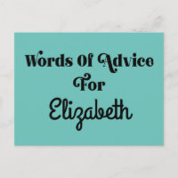 Graduation Party Advice Card For Guests and Grad