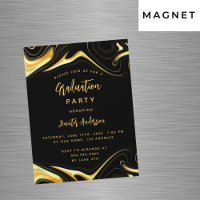 Graduation party black gold modern luxury