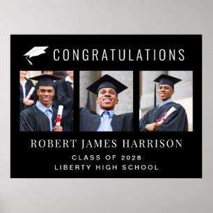 Graduation Party Black Poster
