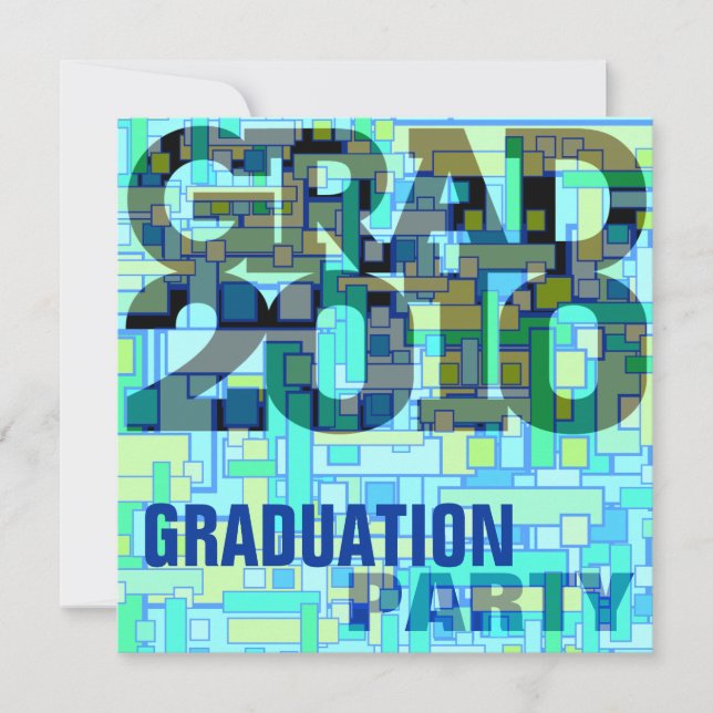 Graduation Party Boy Blue Invitation (Front)