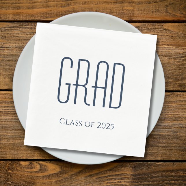 Graduation Party Class of 2025 Minimalist  Napkin (Creator Uploaded)