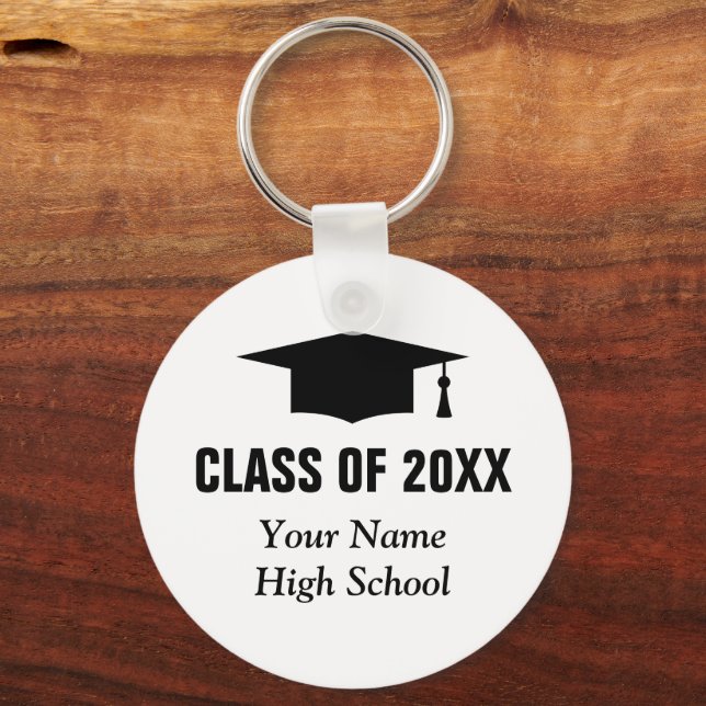 Graduation party class of 2026 custom photo key ring (Front)