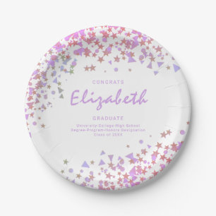 Graduation Party "Class of" Custom Name Paper Plate