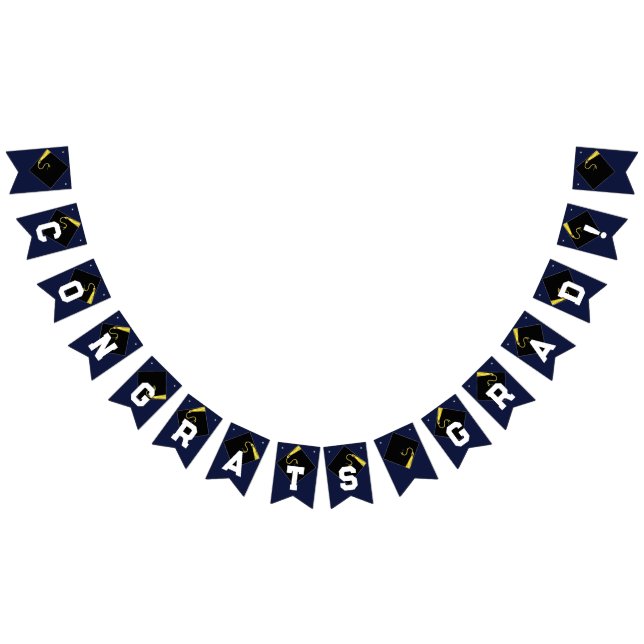 Graduation Party Congrats Decoration Bunting (All)