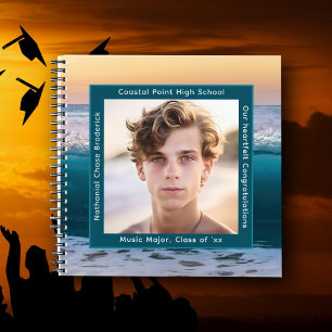 Graduation Party Congrats Messages Spiral Notebook