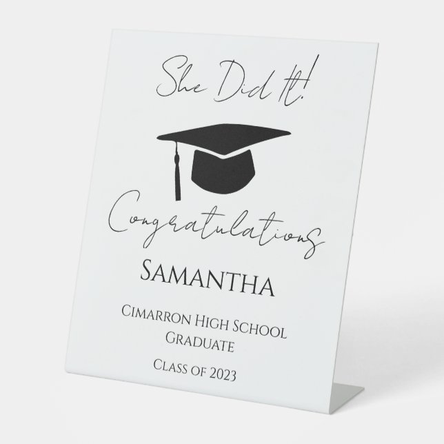 Graduation Party Congratulations 2024 Pedestal Sign (Front)