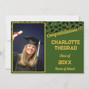 Graduation Party Congratulations Personalise Photo Invitation
