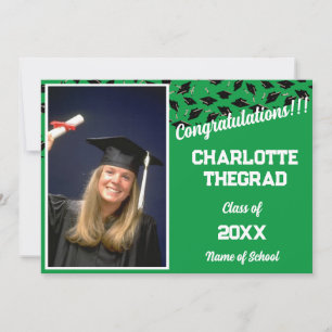 Graduation Party Congratulations Personalise Photo Invitation