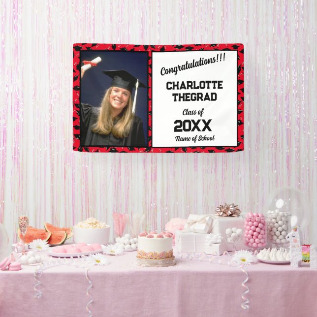 Graduation Party Congratulations Personalised Banner (Party)