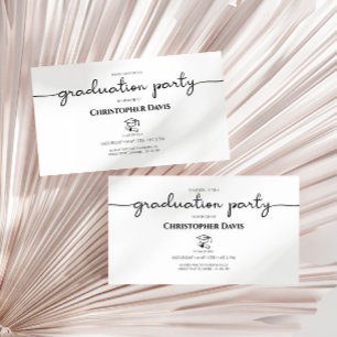 Graduation Party Details Card, Mini Graduation Enclosure Card