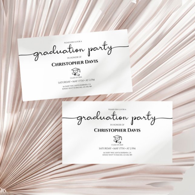 Graduation Party Details Card, Mini Graduation Enclosure Card (Creator Uploaded)