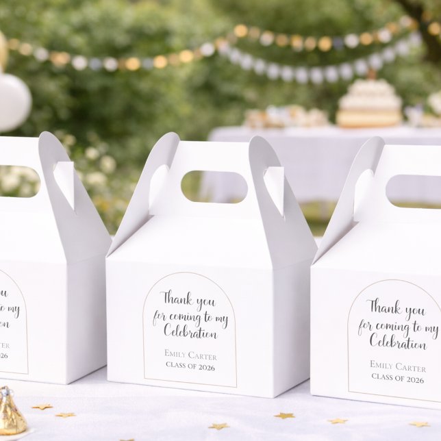 Graduation Party  | Elegant Script Favour Box (Creator Uploaded)