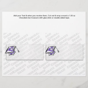 Graduation Party Favours Custom Candy Bar Wrappers