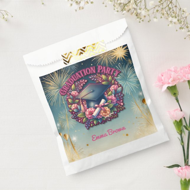 Graduation Party Floral Party Favour Bag (Sealed)