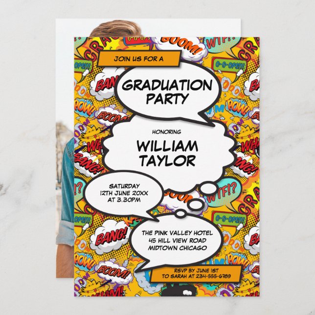 Graduation Party Fun Class of 2022 Photo Invitation (Front/Back)