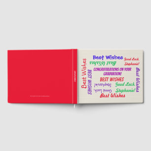 Graduation Party Fun Colourful Name Guest Book