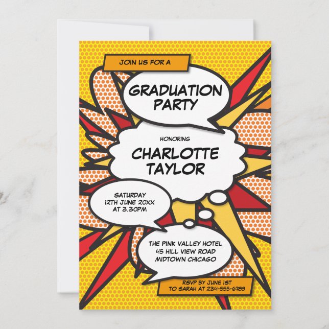 Graduation Party Fun Modern Class of 2021 Invitation (Front)