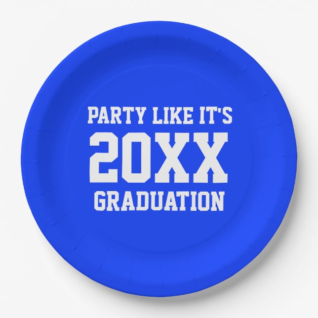 Graduation Party Fun Paper Plates (Front)