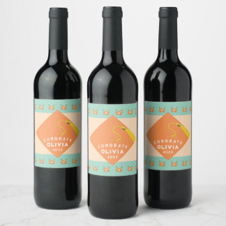 Graduation Party Gift Wine Label