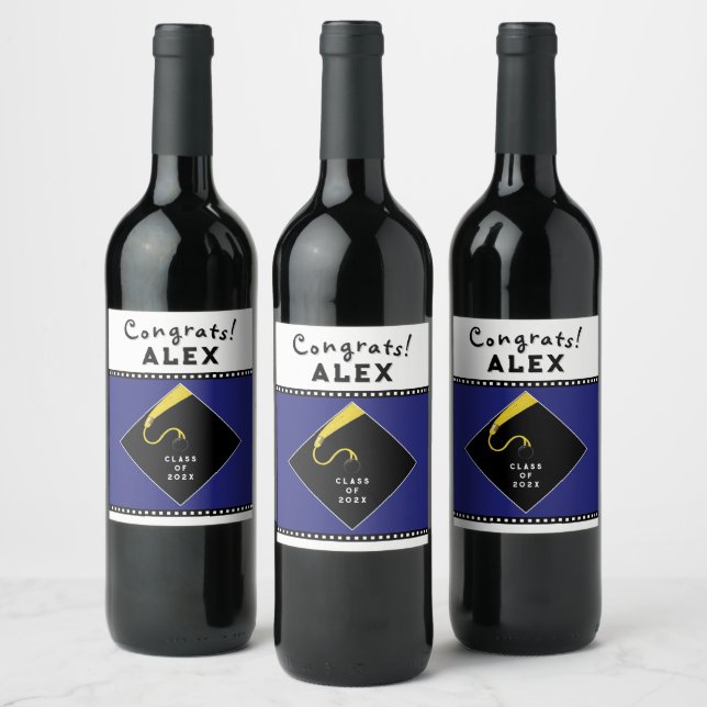Graduation Party Gift Wine Label (Bottles)