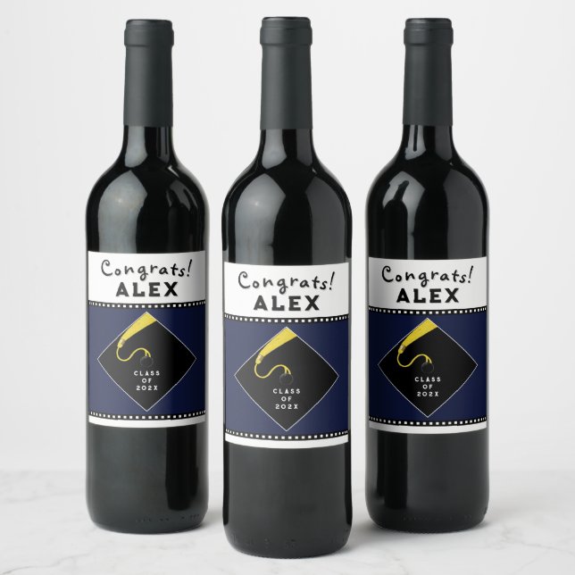 Graduation Party Gift Wine Label (Bottles)