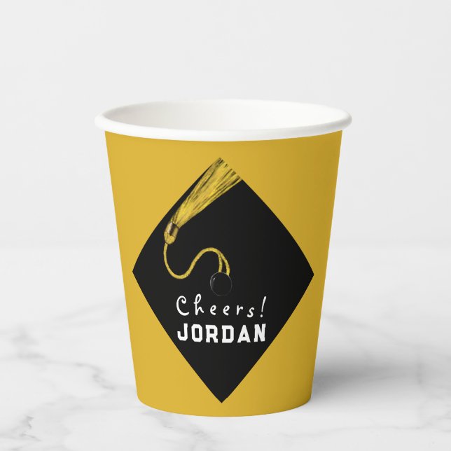 Graduation Party Gold Paper Cups (Front)