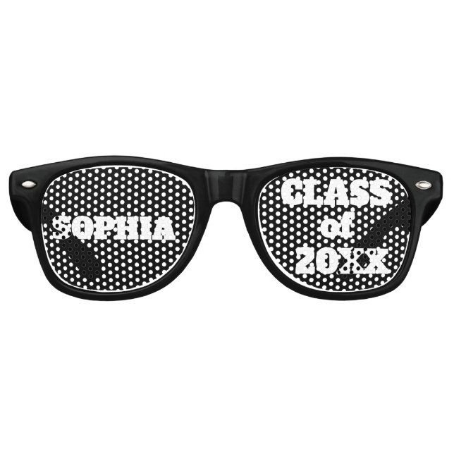 Graduation Party Graduate Class Of Add Year Retro Sunglasses (Front)