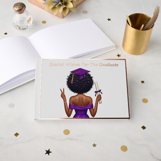 Graduation Party Guest Book- Best Wishes To Grad Book (Front Open)