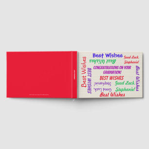 Graduation Party Guest Book Fun Colorful