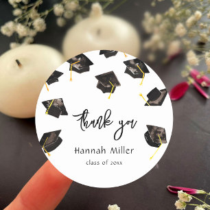 Graduation Party Happy Hats Classic Round Sticker