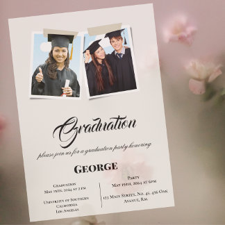 Graduation party honouring invitation