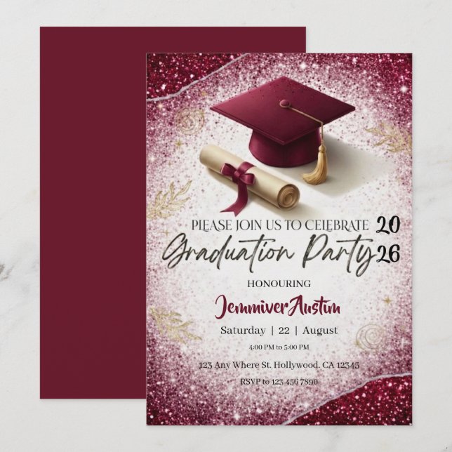 Graduation Party Invitation (Front/Back)