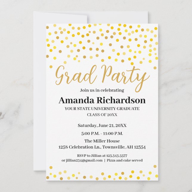 Graduation Party Invitation (Front)